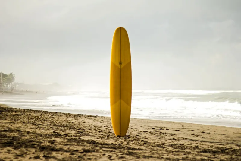 Surfboards on the beach in Uluwatu, Bali